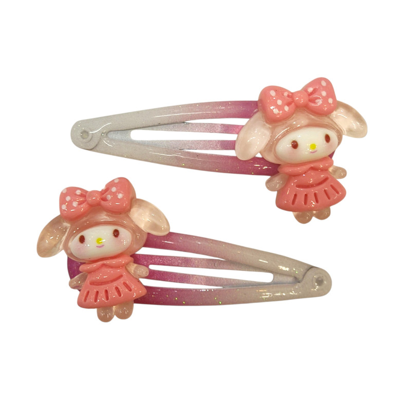 گیره مو دخترانه مدل تق تقی ملودی کد VENUS-GII02 بسته 2 عددی