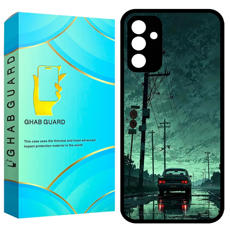 کاور قاب گارد طرح ماشین و جاده مدل GCHPA34 مناسب برای گوشی موبایل سامسونگ Galaxy A34 5G