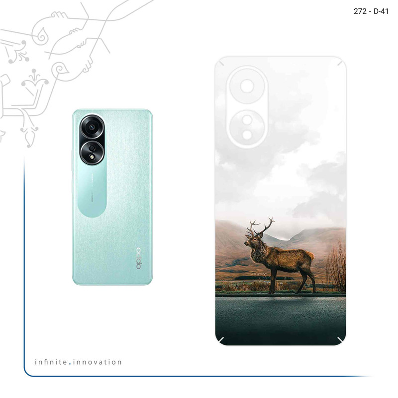 برچسب پوششی ماهوت مدل Horned_Deer مناسب برای گوشی موبایل اپو A58 4G