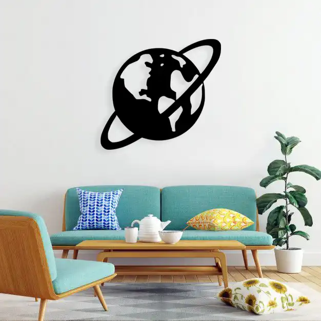 استیکر دیواری طرح زحل کد 002