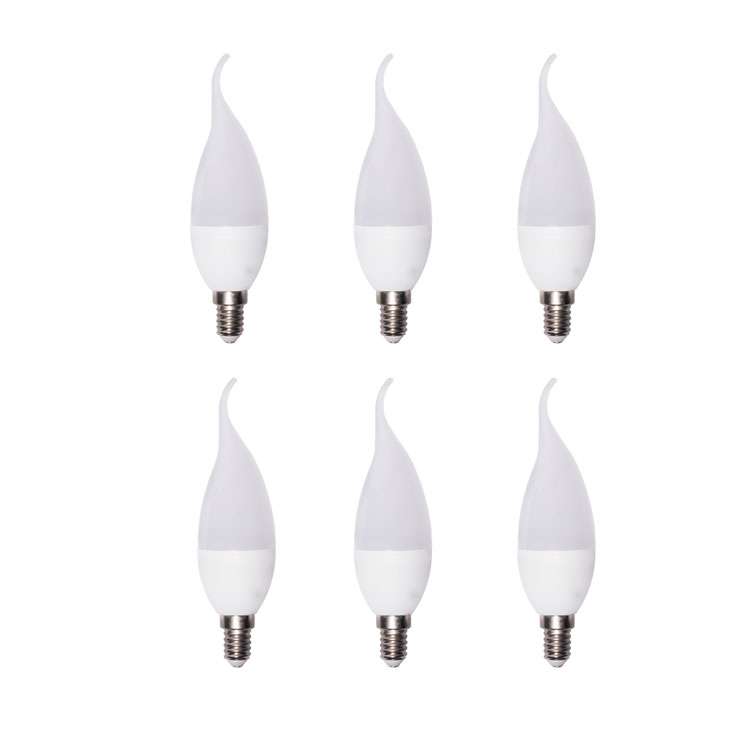 لامپ 7 وات دریان نور مدل اشکی کد ZS-3001 پایه E14 مجموعه 6 عددی