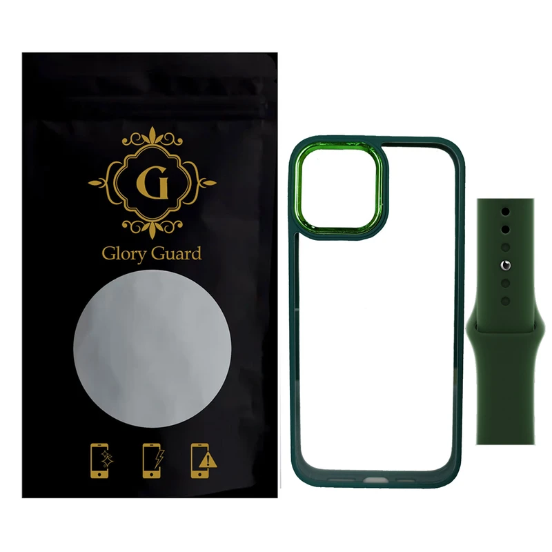 کاور گلوری گارد مدل DRB مناسب برای گوشی موبایل اپل iPhone 12 Pro Max به همراه بند اپل واچ 40 میلی متری