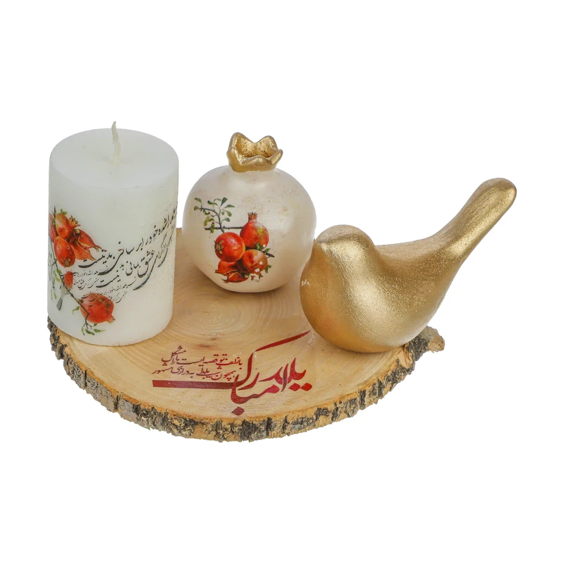دکوری مدل انار کد 001 مجموعه 4 عددی