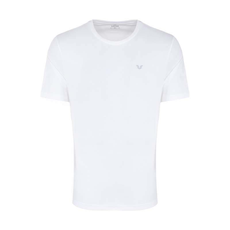 تیشرت آستین کوتاه ورزشی مردانه بیلسی کد 8766 رنگ سفید