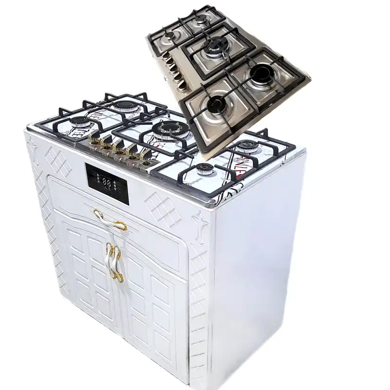 اجاق گاز 5 شعله هاکان مدل اجاق گاز دو درب صفحه استیل بوش