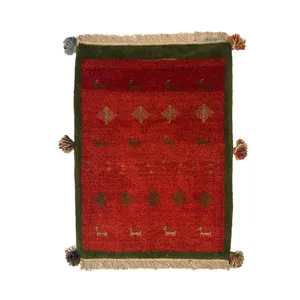 گبه دستباف نیم متری مدل بافت قشقای شیراز کد NKP-sgp26