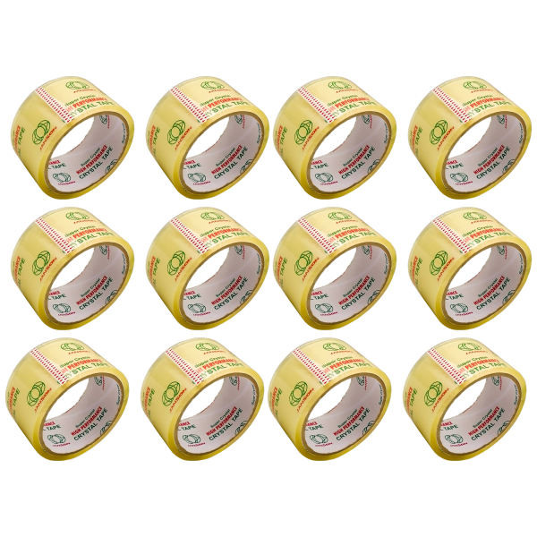 چسب پهن جانسون مدل کریستال 40 یارد عرض 5 سانتیمتر بسته 12 عددی