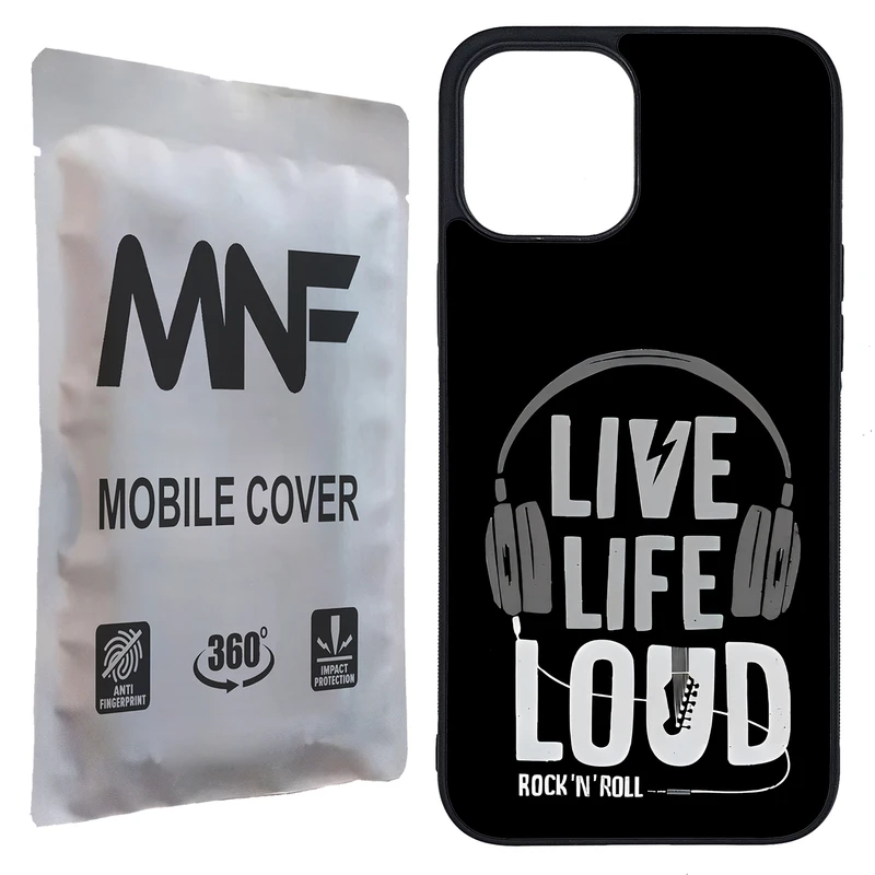 کاور ام ان اف طرح LIVE LIFE LOUD کد P-076 مناسب برای گوشی موبایل اپل iPhone 12 Pro Max