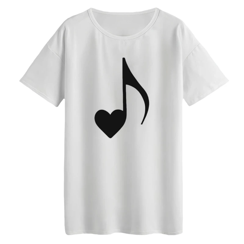 تی‌شرت لانگ آستین کوتاه زنانه مدل نت قلبی