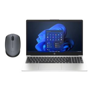 لپ‌تاپ اچ‌ پی مدل G10 255 با پردازنده Athlon Silver 7120U، رم DDR4 8GB با فرکانس 3200MHz، حافظه SSD با ظرفیت 256GB، نمایشگر 15.6 اینچ TN با وضوح Full HD، کاستوم شده به همراه ماوس بی‌ سیم لاجیتک مدل M170