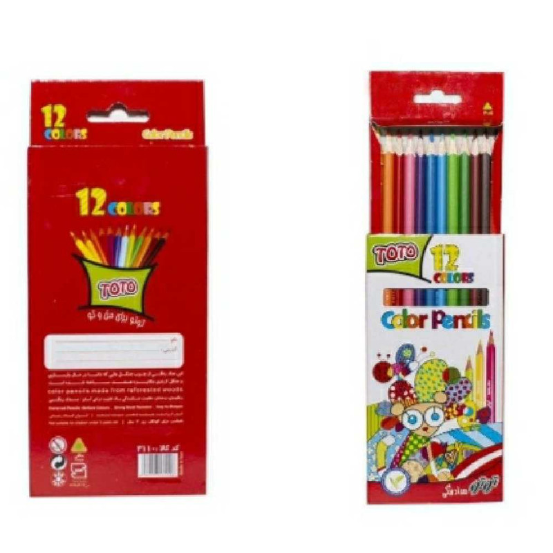 مداد رنگی 12 رنگ توتو کد 051