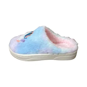 دمپایی حوله‌ای بچگانه پاپا مدل یونیکورن کد Bl-02