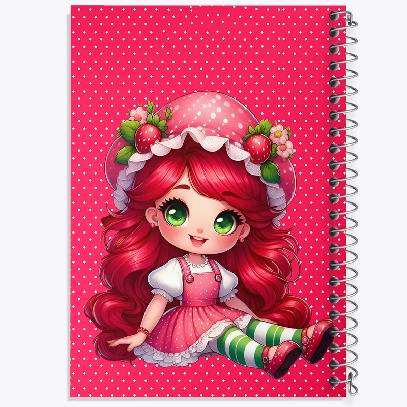 دفتر مشق 50 برگ خندالو طرح دختر توت فرنگی کد F6151
