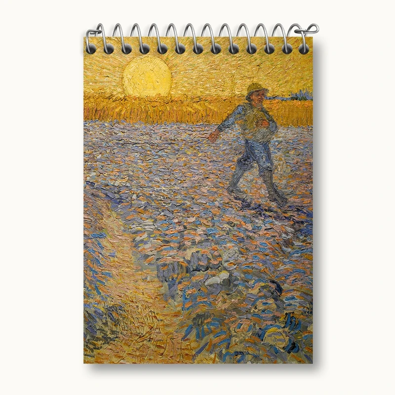دفتر یادداشت 50 برگ خندالو مدل بذرپاش ونسان ونگوگ (Van Gogh) کد 36821