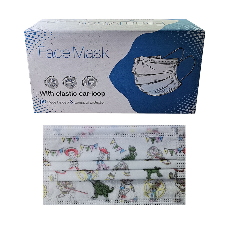 ماسک تنفسی کودک مدل سه لایه ملت بلون بسته 50 عددی