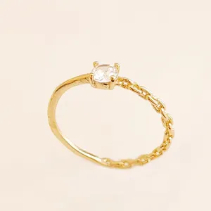 انگشتر زنانه ژوپینگ مدل تک نگین