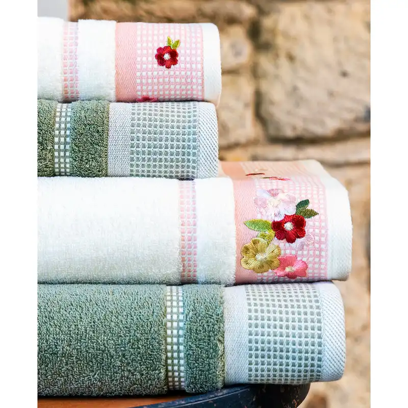 ست حوله پالتویی 6 پارچه ازدیلک مدل Rosebud