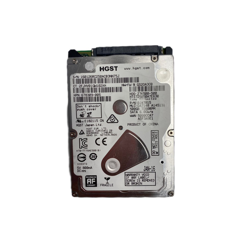 هارد دیسک اینترنال اچ جی اس تی  نوع رابط SATA 3.0 مدل hsu1000 ظرفیت ۵۰۰ گیگابایت