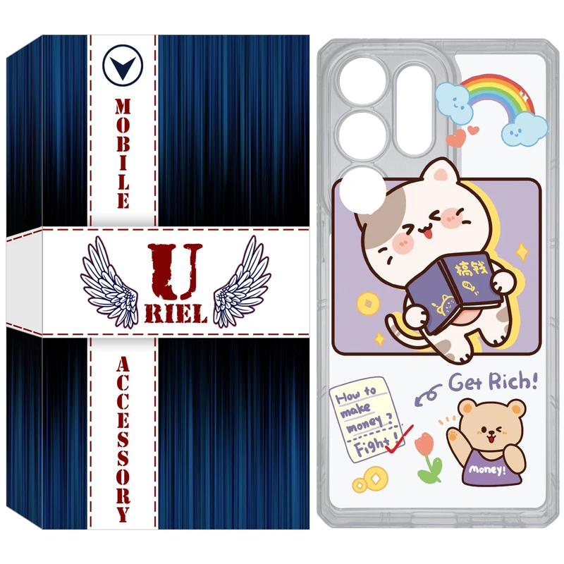 کاور یوریل مدل Clear کد 12 طرح گربه مناسب برای گوشی موبایل سامسونگ Galaxy S25 Ultra