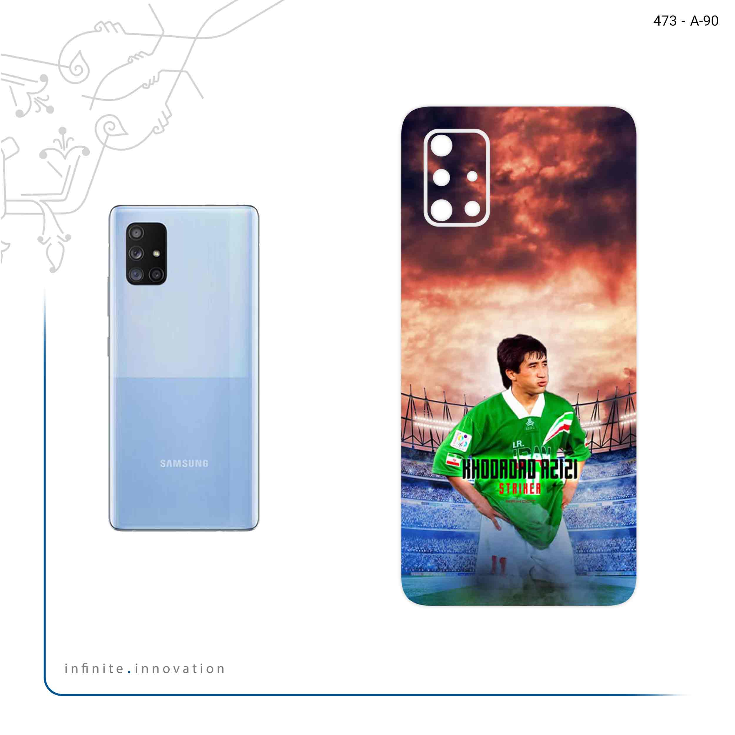 برچسب پوششی ماهوت مدل Khodadad Azizi مناسب برای گوشی موبایل سامسونگ Galaxy A71 5G