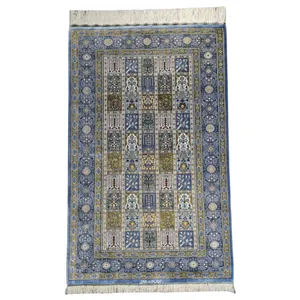 فرش دستباف یک متری مدل قم طرح خشتی کد 1453