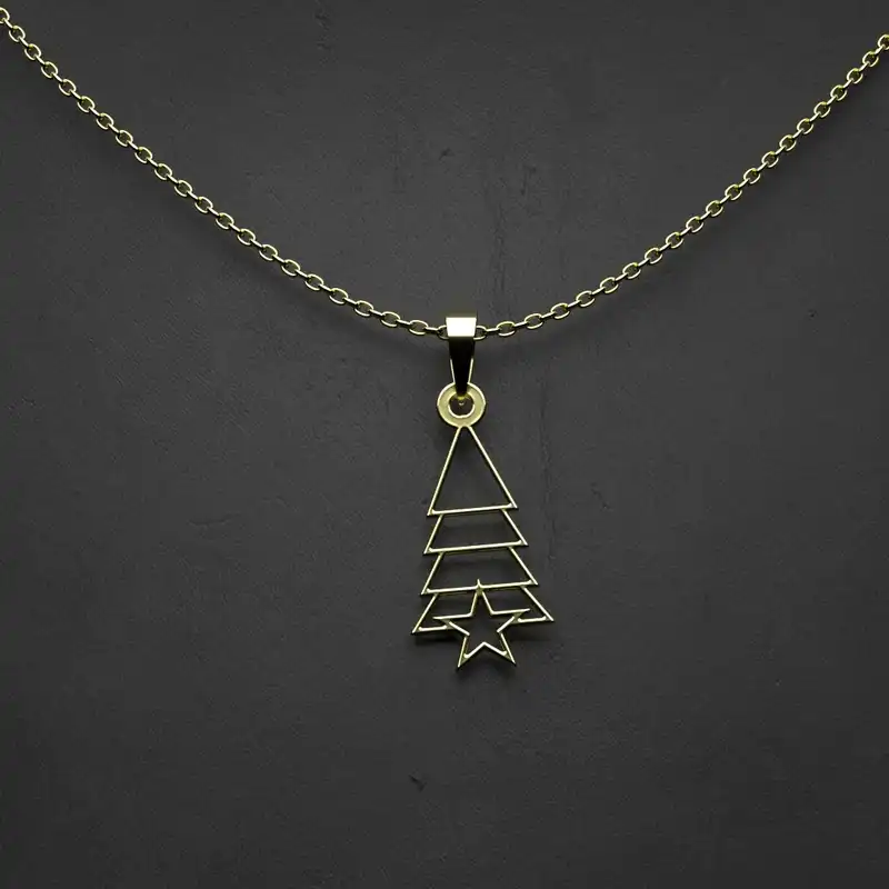 گردنبند طلا 18 عیار زنانه مدوپد مدل درخت کد EE2-1-1273