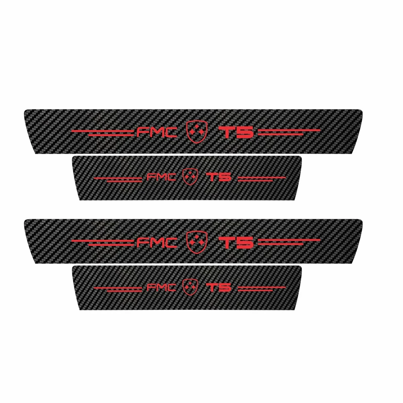 برچسب پارکابی خودرو سولگی مدل کربن کد J055 مناسب برای اف ام سی تی 5 بسته 4 عددی