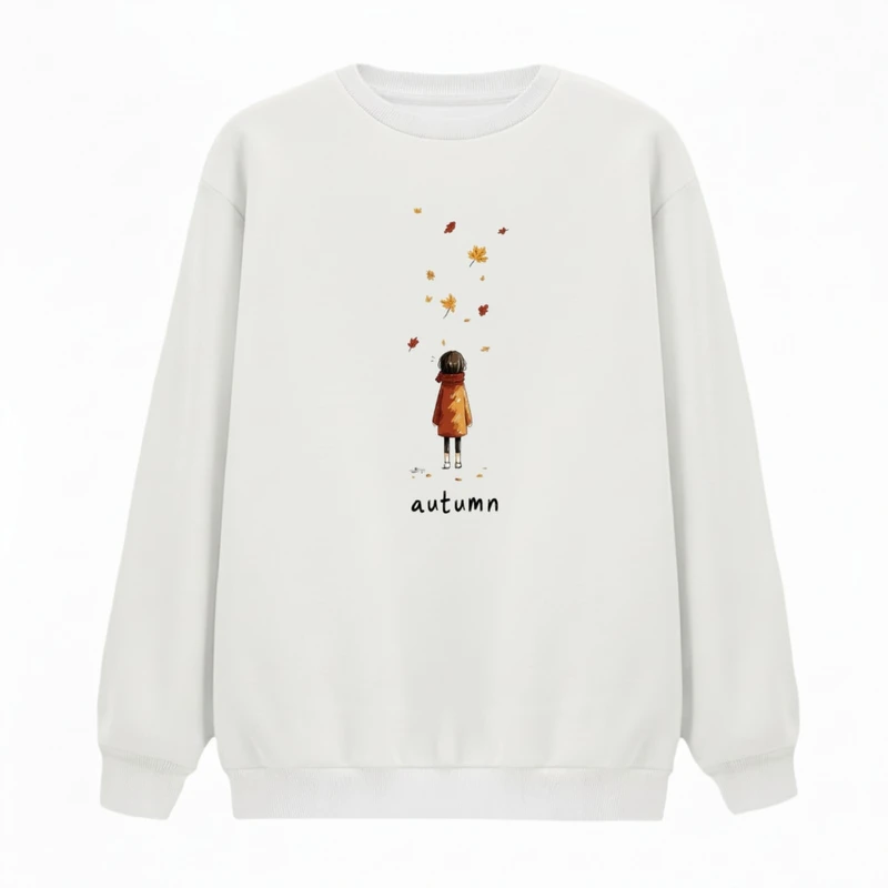 سویشرت زنانه مدل دخترک پاییز کد v47 