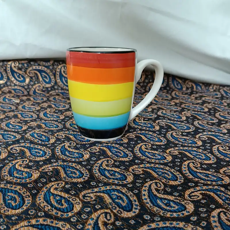 ماگ سرامیکی مدل دیبا طرح رنگین کمان