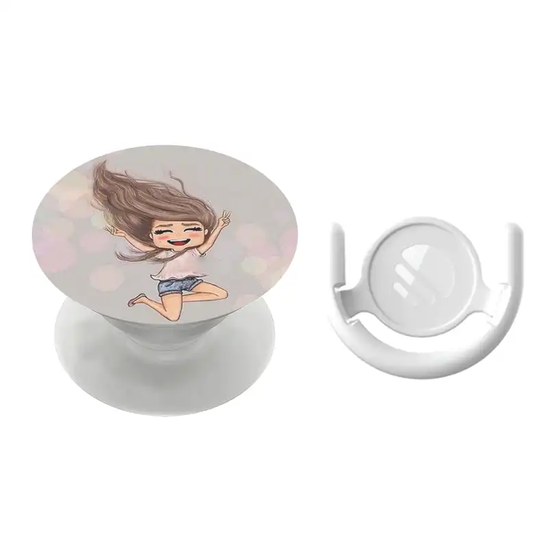 پایه نگهدارنده گوشی موبایل پاپ سوکت مگافون طرح دخترانه مدل 9104 به همراه پاپ کلیپ