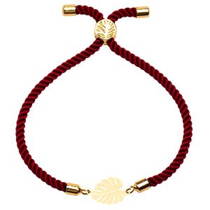 دستبند طلا 18 عیار دخترانه کرابو طرح برگ انجیر مدل Krd1670