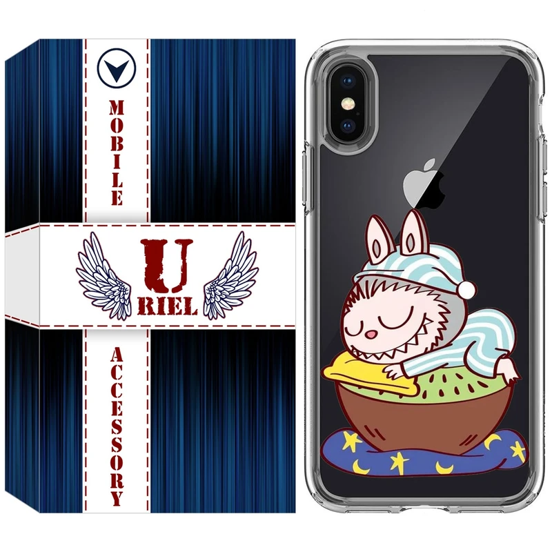 کاور یوریل قاب مدل Clear کد 127 طرح لبوبو مناسب برای گوشی موبایل اپل iPhone X / XS