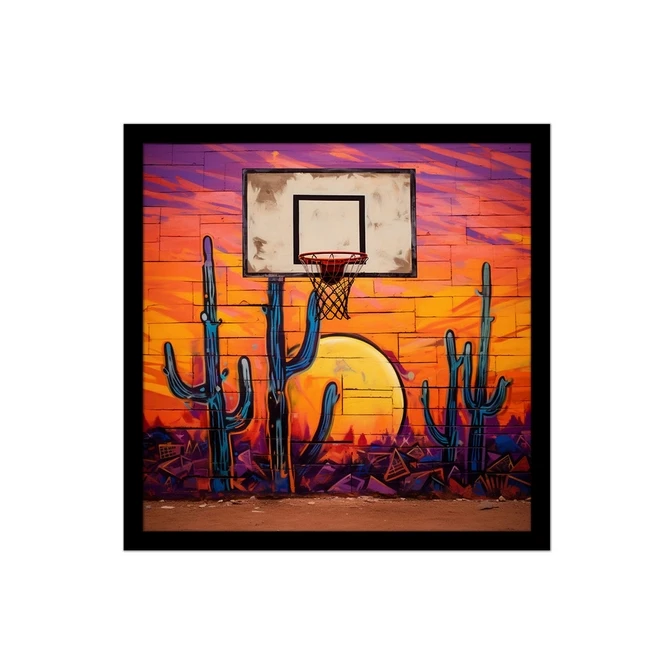 تابلو نوری بکلیت طرح تور و توپ بسکتبال مدل B-MID-17003