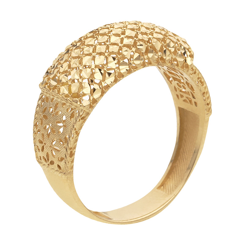 انگشتر طلا 18 عیار زنانه با طرح فیوژن دوست خوب مدل DK395 سایز 57