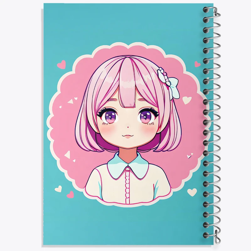 دفتر مشق 100 برگ خندالو طرح دخترانه (Girlish) کد 36890