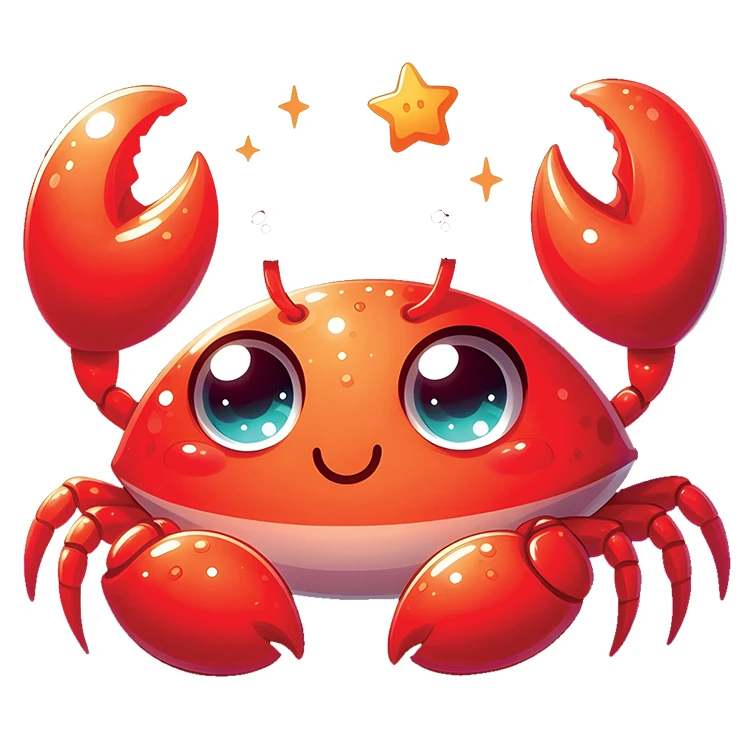 استیکر پارچه و لباس پاد آفرین مدل خرچنگ کد DKST493