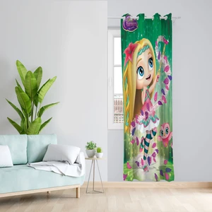 پرده مدل کارتونی مخمل پانچی کد 322L سایز 140x280 سانتی متر