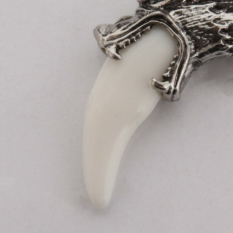 آویز گردنبند طرح دندان نیش گرگ کد 01