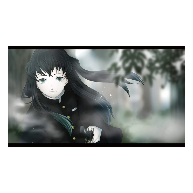 استیکر لپ تاپ و موبایل مدل انیمه طرح شیطان کش مویچیرو توکیتو demon slayer Muichiro Tokito کد 402