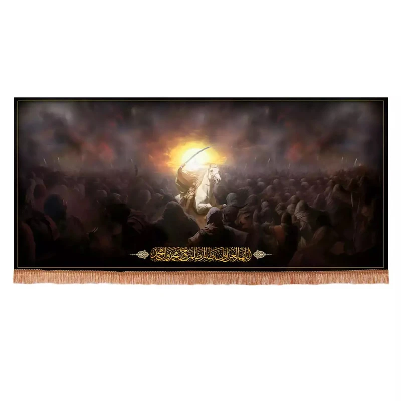 پرچم خدمتگزاران مدل کتیبه محرم طرح دعای اللهم العن اول ظالم ظلم حق محمد و آل محمد صلی الله علیه و آله کد 40003159