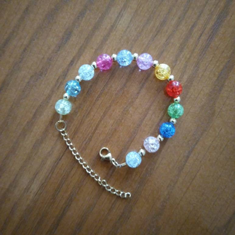 دستبند دخترانه مدل مهره ای دلبر کد 0311