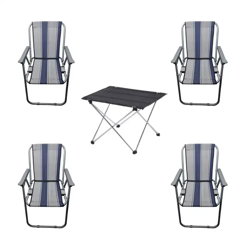 میز و صندلی سفری مدل A بسته 5 عددی