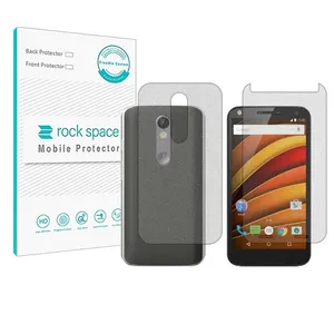 Matte Rockspace HyMTT screen protector suitable for Motorola X  Force mobile phone with back protector