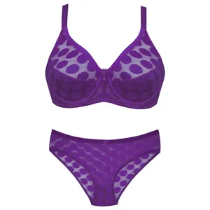 ست شورت و سوتین زنانه پانیذ مدل 9003 بنفش