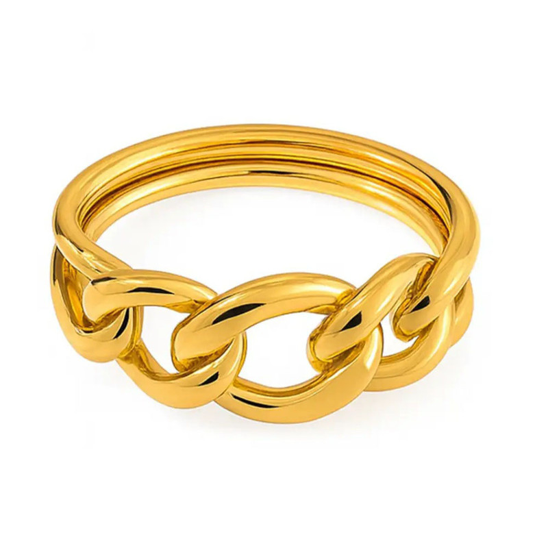 انگشتر طلا 18 عیار زنانه با طرح ترینیتی کارتیه طلای ترنم مدل نگین 9 سایز 51