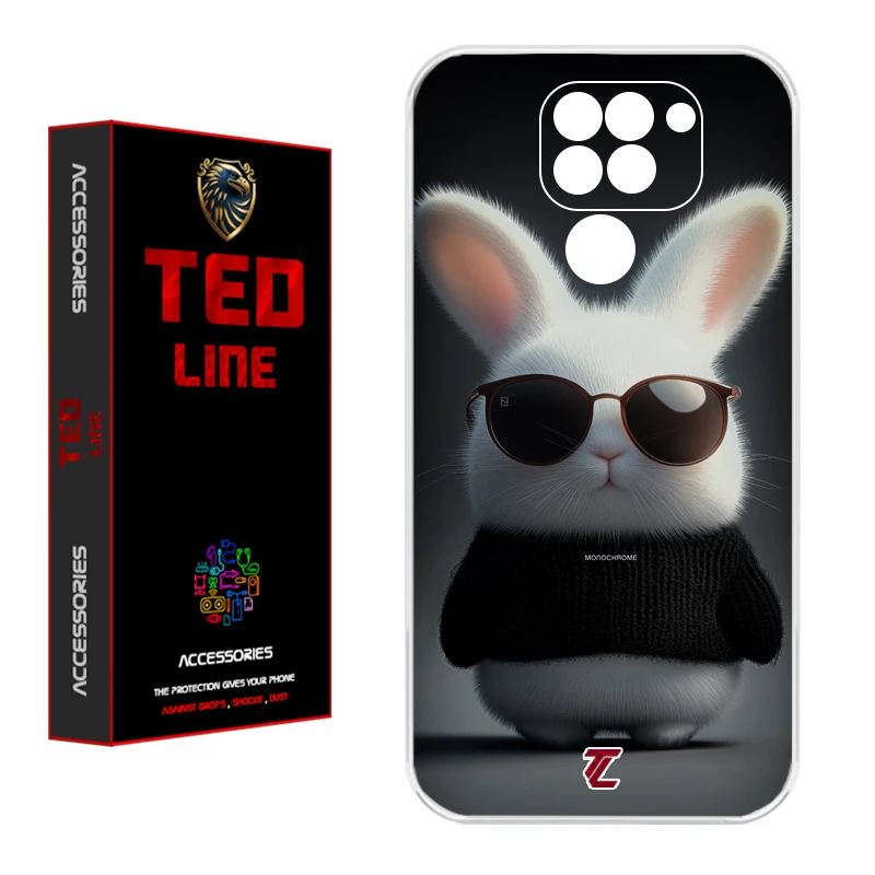 کاور تد لاین طرح خرگوش کد 1106 مناسب برای گوشی موبایل شیائومی Redmi Note 9