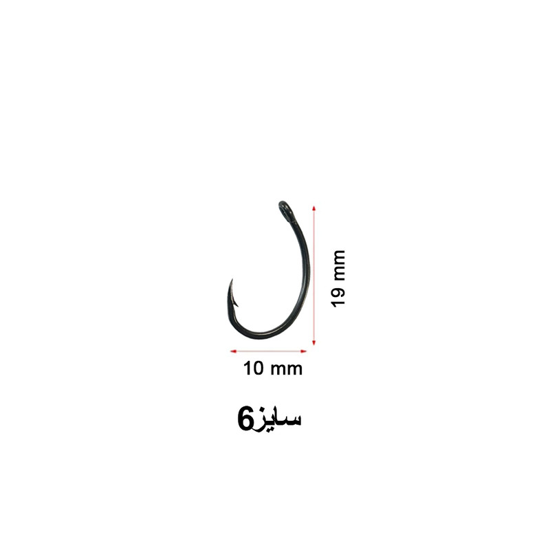 قلاب ماهیگیری  دراگون مدل Crank6 سایز 6 بسته 10 عددی