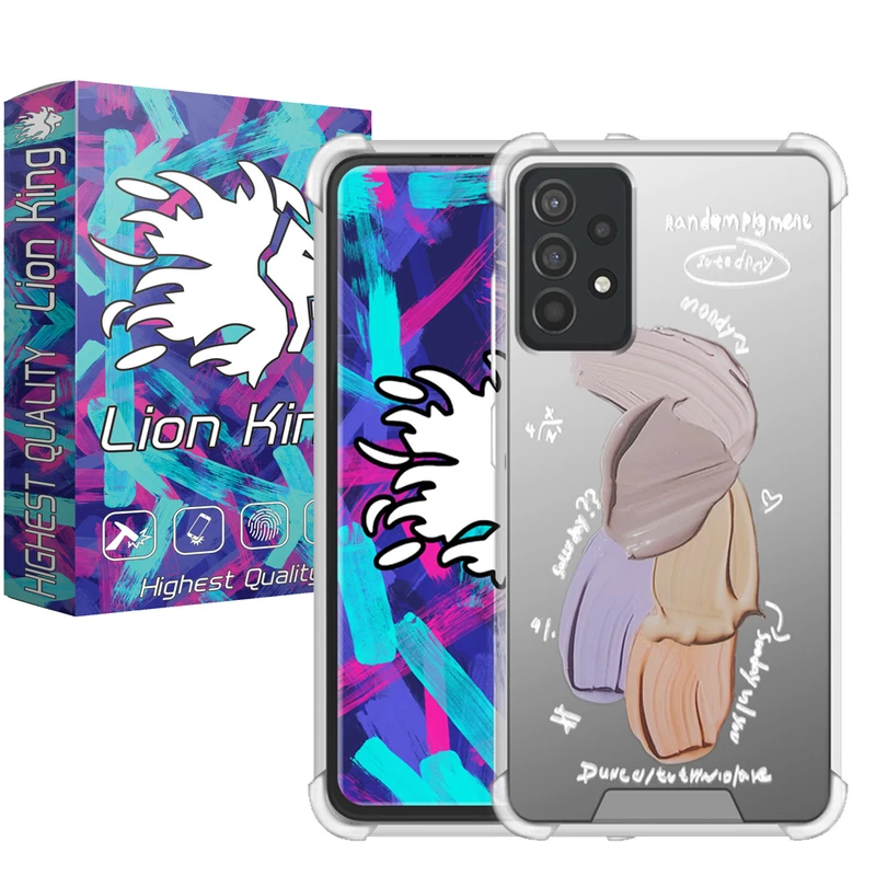 کاور لاین کینگ  مدل آینه ایی نشکن طرح گواش مناسب برای گوشی موبایل سامسونگ Galaxy A23 4G