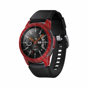 MAHOOT Red-Fiber Cover Sticker for Samsung Galaxy Watch 46mm Smartwatch