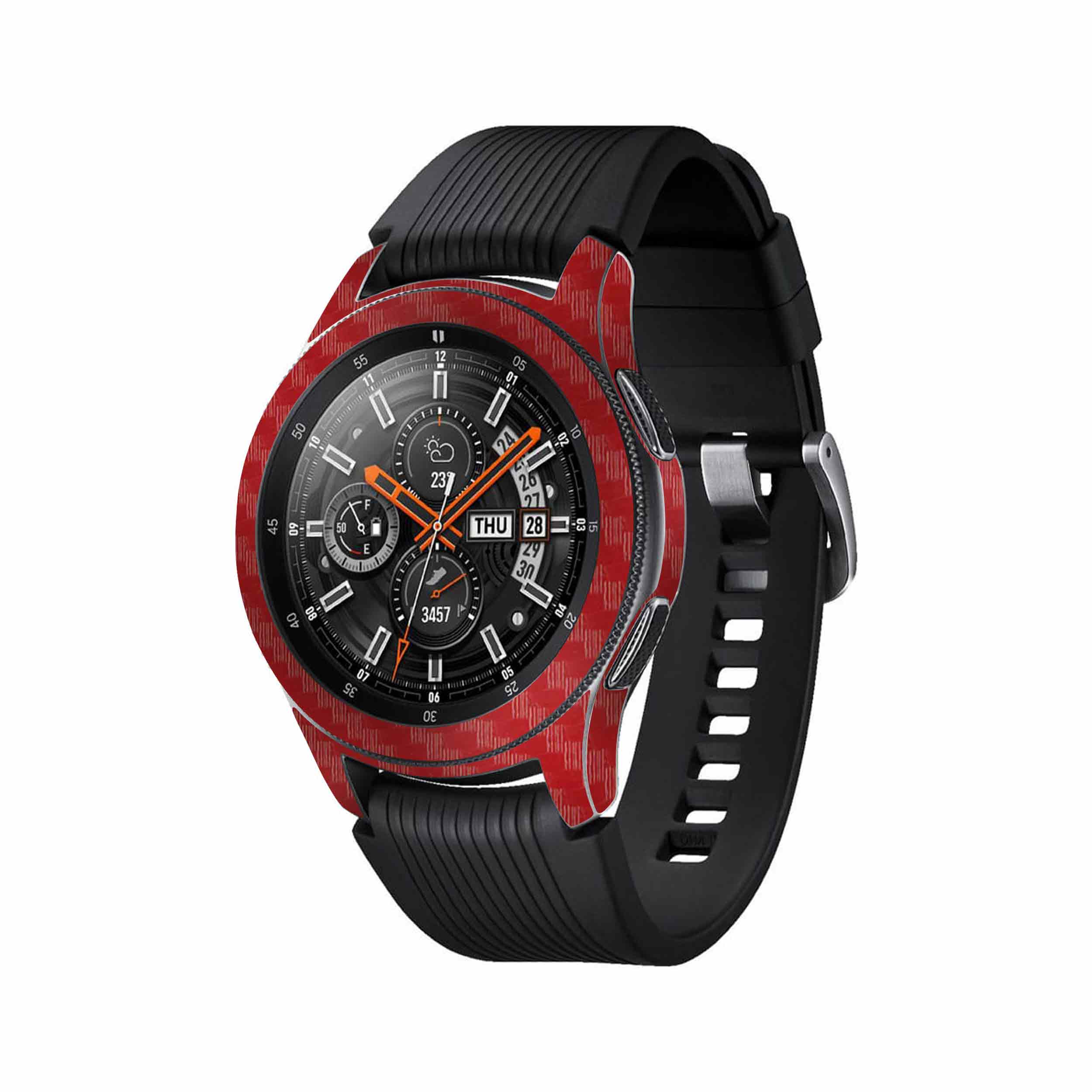 برچسب ماهوت طرح Red-Fiber مناسب برای ساعت هوشمند سامسونگ Galaxy Watch 46mm